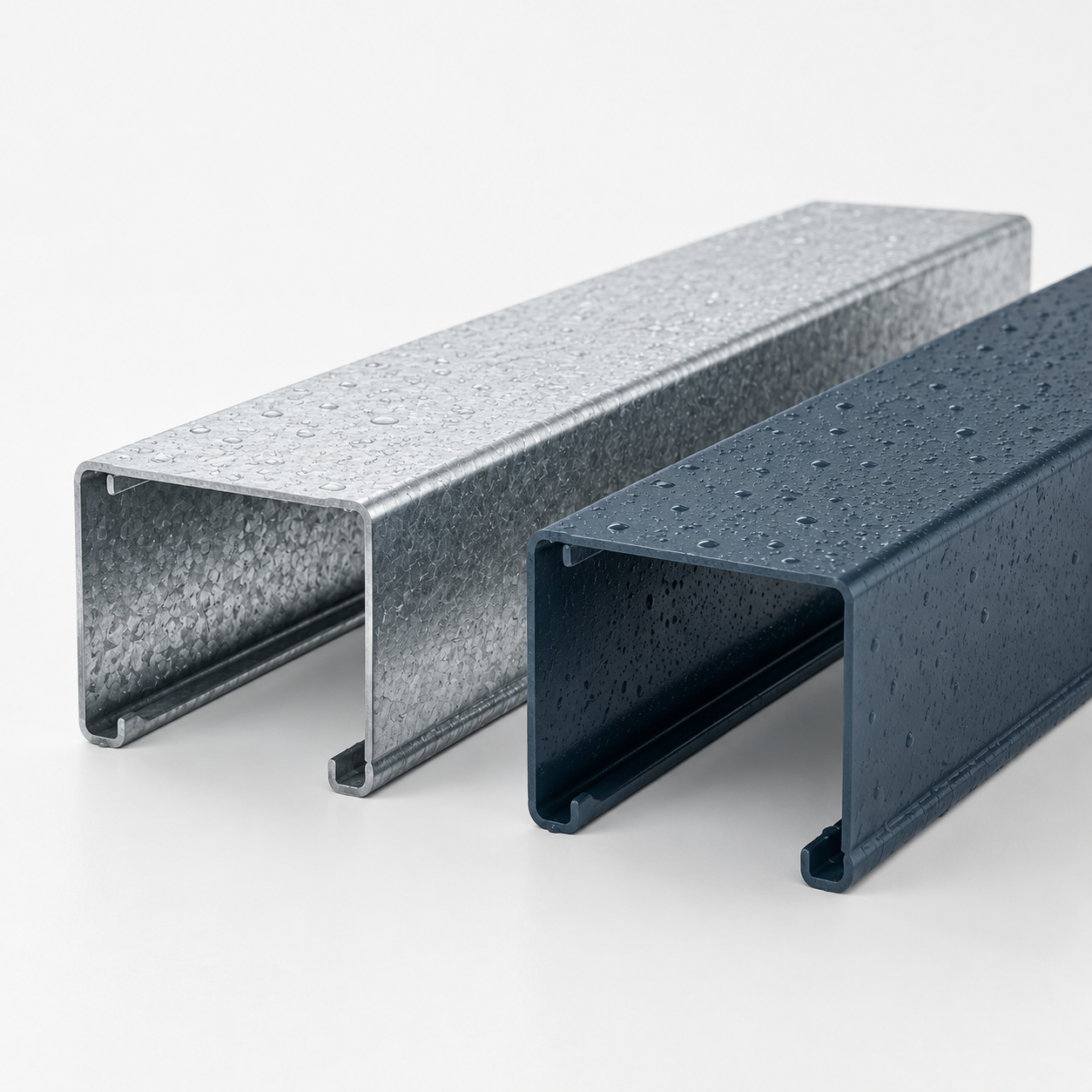 Illustration representing corrosion-ready finishes for C-purlin products.