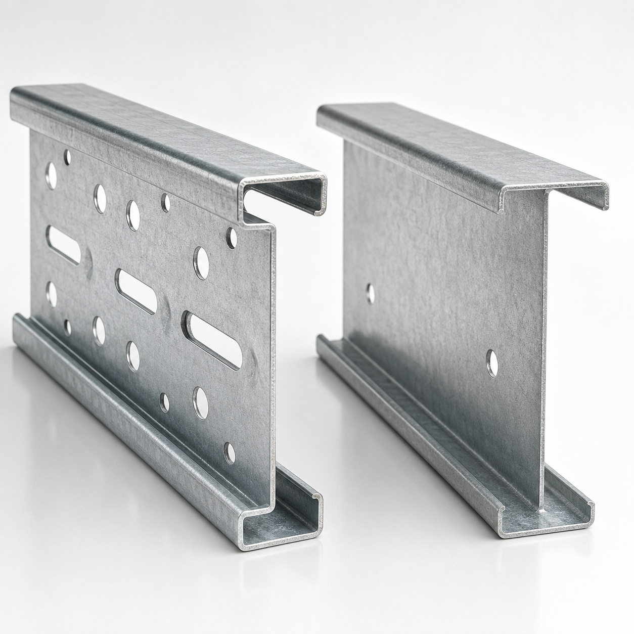 Illustration comparing a purpose-built C-purlin against a plain lipped channel.